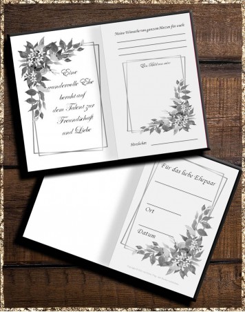 60 Jahre - diamantene Hochzeit - Gästebuch Sternenring